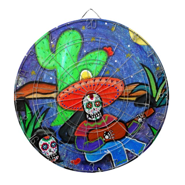 JEU DE FLÉCHETTES JOUR DE SIÈSTE DE MARIACHI DES MORTS (Devant)