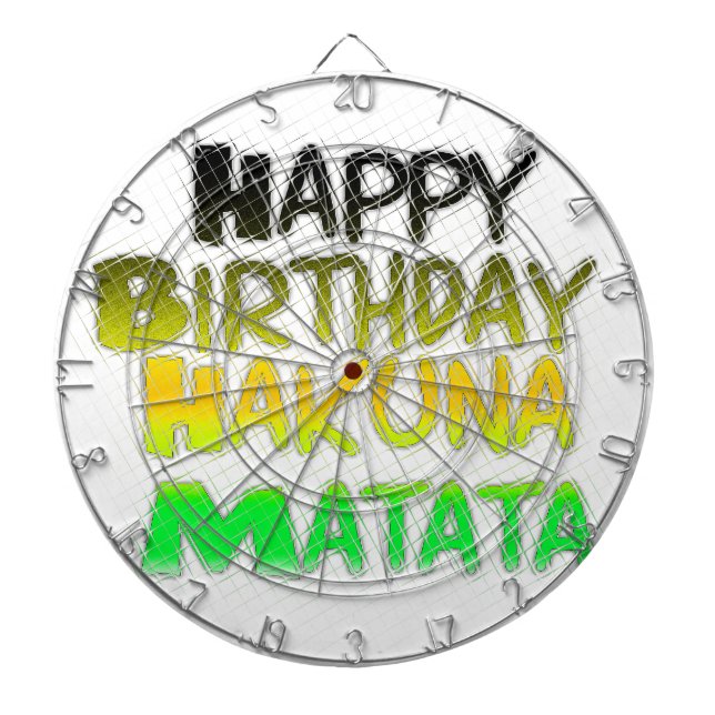 Jeu De Fléchettes Joyeux anniversaire Hakuna Matata eco Inspirationa (Devant)