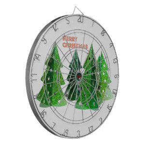 Jeu De Fléchettes Joyeux arbres de Noël verts
