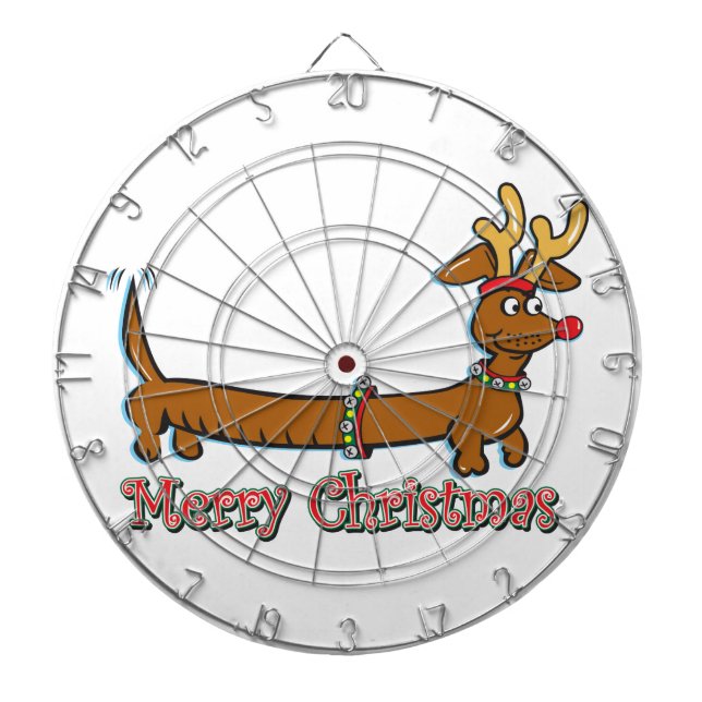 Jeu De Fléchettes Joyeux Noël Doxie (Devant)