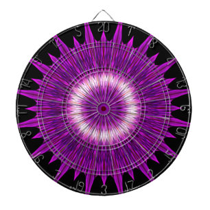 Jeu De Fléchettes Kaleidoscope Design Art rose violet