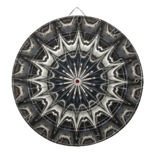 Jeu De Fléchettes Kaleidoscope Design noir gris bleu blanc