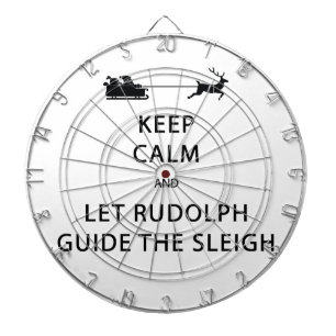 Jeu De Fléchettes Keep Calm Let Rudolph Guide Sleigh
