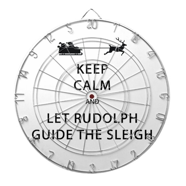 Jeu De Fléchettes Keep Calm Let Rudolph Guide Sleigh (Devant)