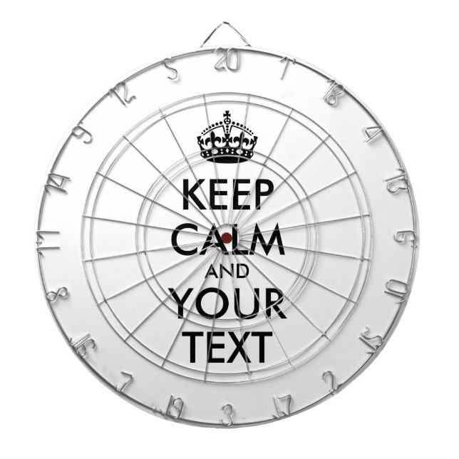 Jeu De Fléchettes KEEP CALM personnalisé et votre texte (Devant)