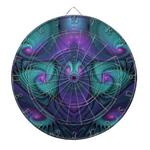 Jeu De Fléchettes L'art fractal abstrait moderne violet rencontre tu