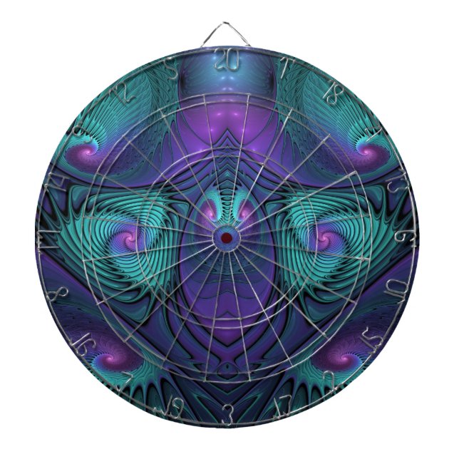 Jeu De Fléchettes L'art fractal abstrait moderne violet rencontre tu (Devant)