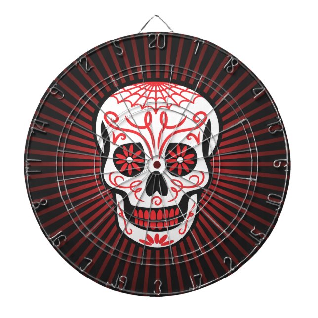 Jeu De Fléchettes le crâne de sucre a éclaté le noir (Devant)
