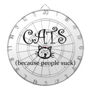 Jeu De Fléchettes Les chats, parce que les gens sucent