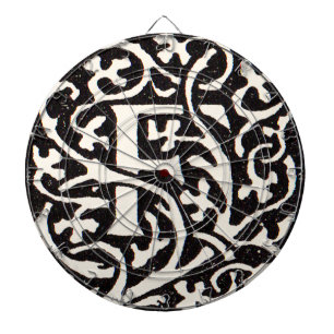 Jeu De Fléchettes Lettre Art Nouveau F Monogramme Vintage