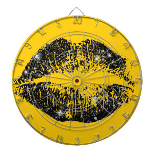 Jeu De Fléchettes Lèvres à Parties scintillant noire #2