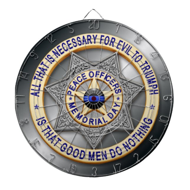 Jeu De Fléchettes Ligne bleue mince (Devant)