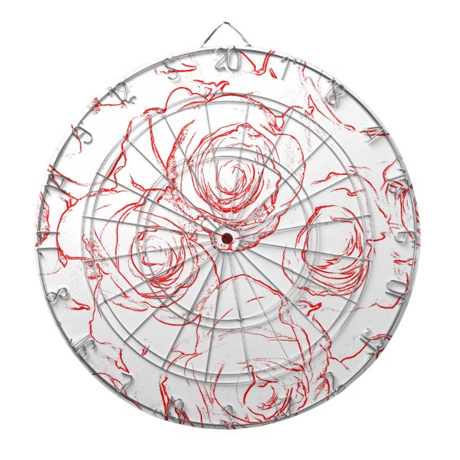 Jeu De Fléchettes Lignes directrices de Red Roses (Devant)