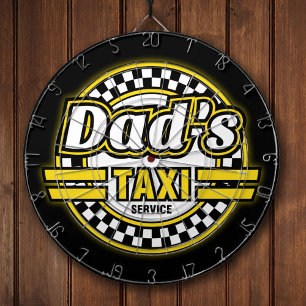 Jeu De Fléchettes Logo de service du taxi du papa