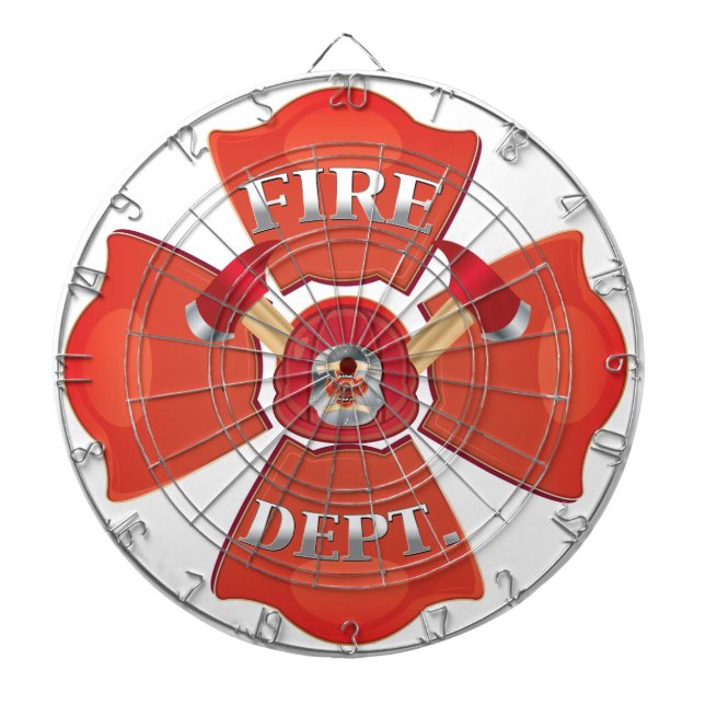 Jeu De Fléchettes Logo du service d'incendie (Devant)