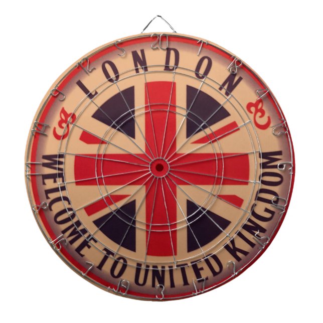 Jeu De Fléchettes Londres - Union Jack - accueil vers le Royaume-Uni (Devant)