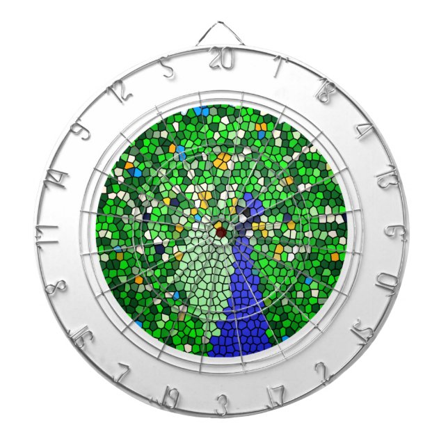 Jeu De Fléchettes Magnifique Peacock mosaïque cadeaux d'art customis (Devant)