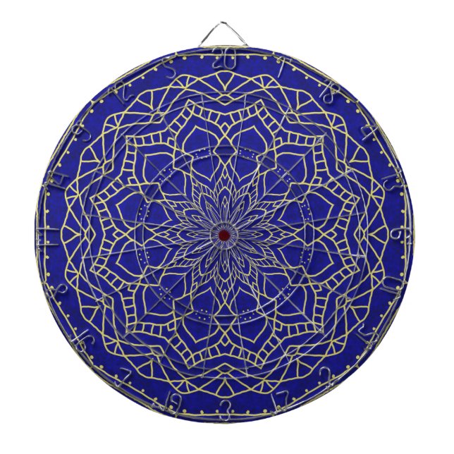 Jeu De Fléchettes Mandala bleu (Devant)