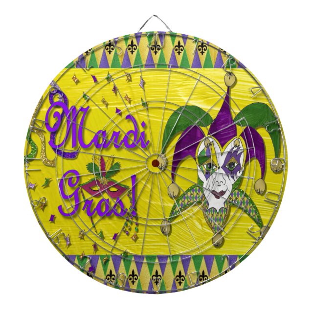 Jeu De Fléchettes Masque de bouffon Mardi Gras Arlequin (Devant)