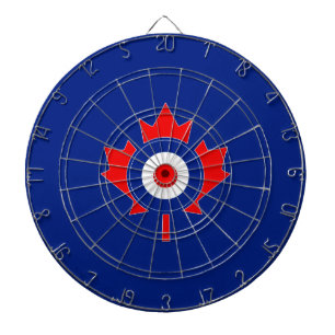 Jeu De Fléchettes Mod de la feuille d'érable canadienne en bleu