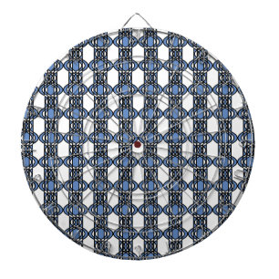 Jeu De Fléchettes Mod Retro Blue Abstrait Scarab Motif