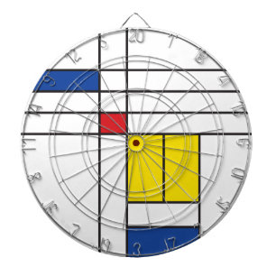Jeu De Fléchettes Mondrian II Minimaliste De Stijl Art Moderne