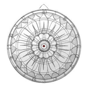 Jeu De Fléchettes Monogramme Gris et rose moderne Motif de médaillon