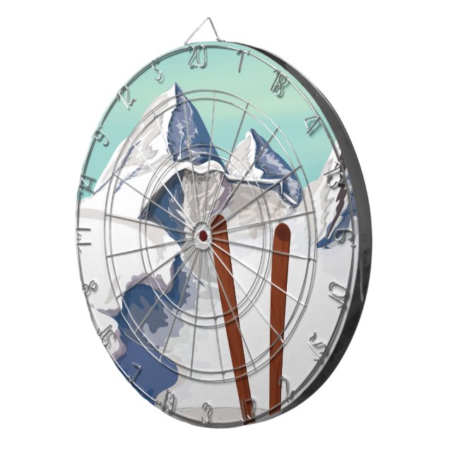 Jeu De Fléchettes Montagnes de ski (Devant droit)