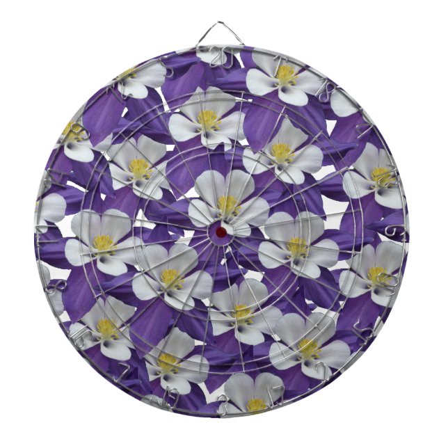Jeu De Fléchettes Motif de fleurs Columbine (Devant)