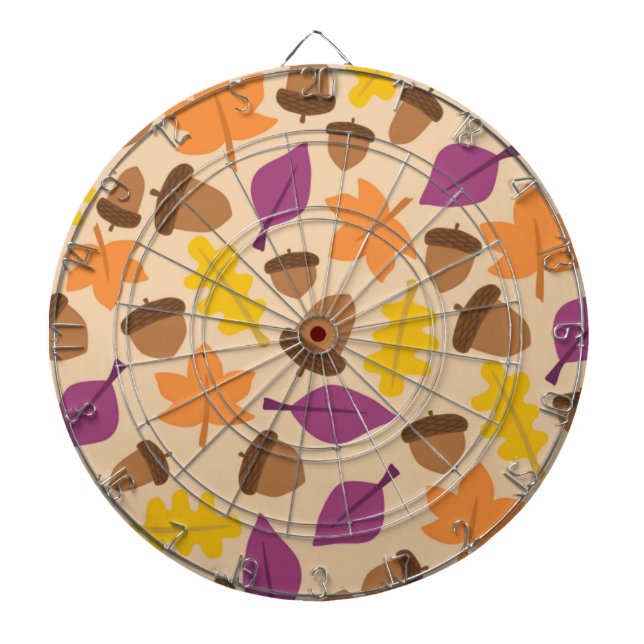 JEU DE FLÉCHETTES MOTIF DE SAISON AUTOMNE (Devant)