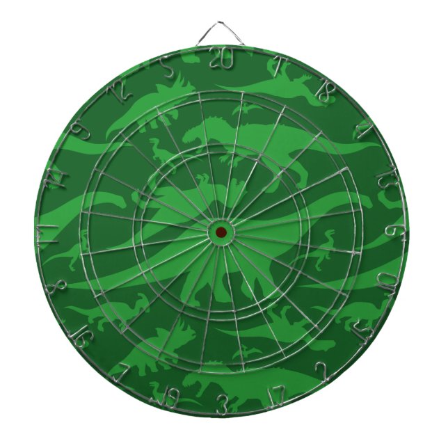 Jeu De Fléchettes Motif Dinosaur Vert (Devant)