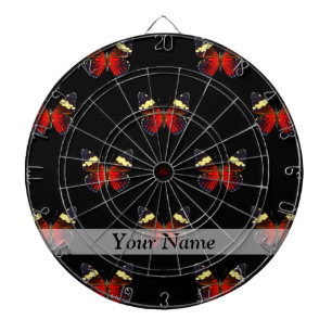 Jeu De Fléchettes Motif papillon rouge et noir
