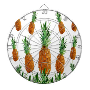 Jeu De Fléchettes motif polygonal d'impression d'ananas