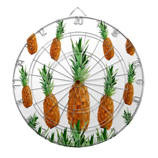 Jeu De Fléchettes motif polygonal d'impression d'ananas (Devant)