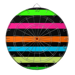 Jeu De Fléchettes Motif Rayures Néon