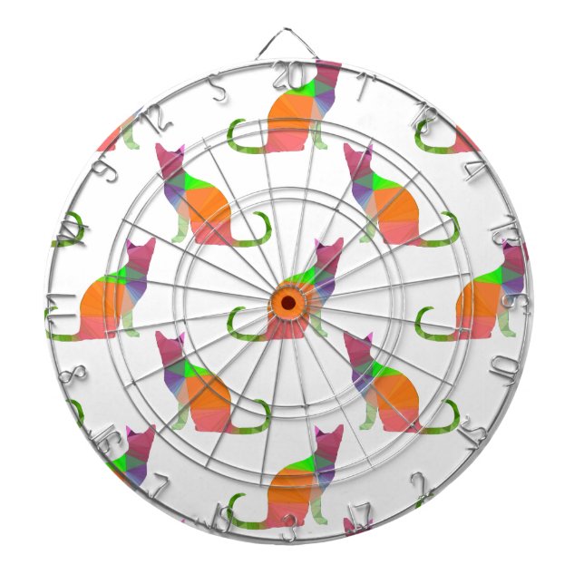 Jeu De Fléchettes Motif Silhouette de chat à basse densité (Devant)