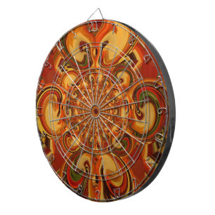 Jeu De Fléchettes Motif tourbillonnant : Tons d'orange, Brown et ver