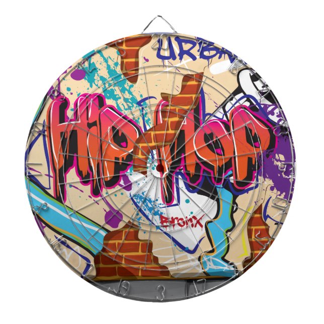 Jeu De Fléchettes Mur de graffiti de hip-hop urbain. (Devant)