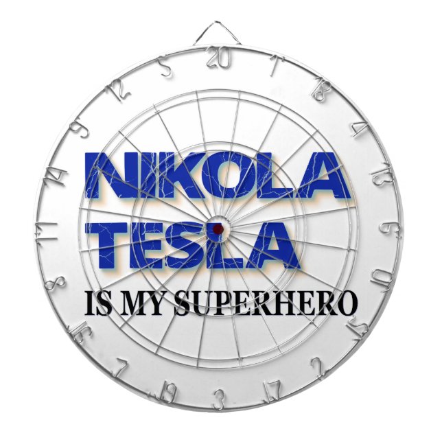 Jeu De Fléchettes Nikola Tesla est mon super-héros (Devant)
