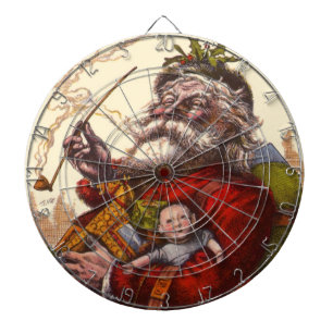 Jeu De Fléchettes Noël vintage, Père Noël victorien avec des jouets