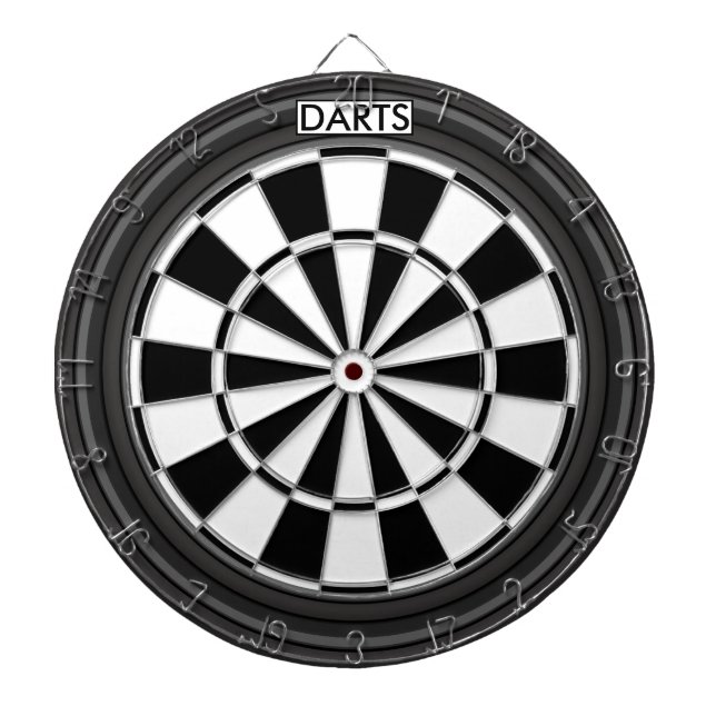Jeu De Fléchettes Noir et blanc personnalisé (Devant)