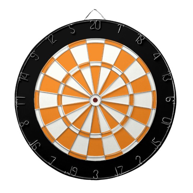 Jeu De Fléchettes Noir Orange Et Blanc (Devant)