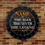 Jeu De Fléchettes Nom Personnalisé L'Homme Le Mythe La Légende<br><div class="desc">Nom Personnalisé L'Homme Le Mythe La Légende</div>