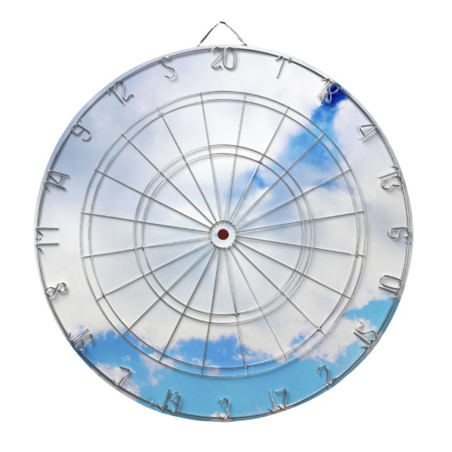 Jeu De Fléchettes Nuages blancs et ciel bleu (Devant)