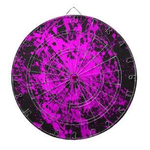 Jeu De Fléchettes Paint violet Splatter métal Cage Dartboard