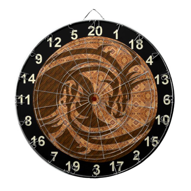 Jeu De Fléchettes Panneau de fléchettes en bois Yin et Yang avec les (Devant)