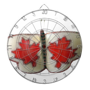 Jeu De Fléchettes Papillon du drapeau canadien "Monarque feuille d'é