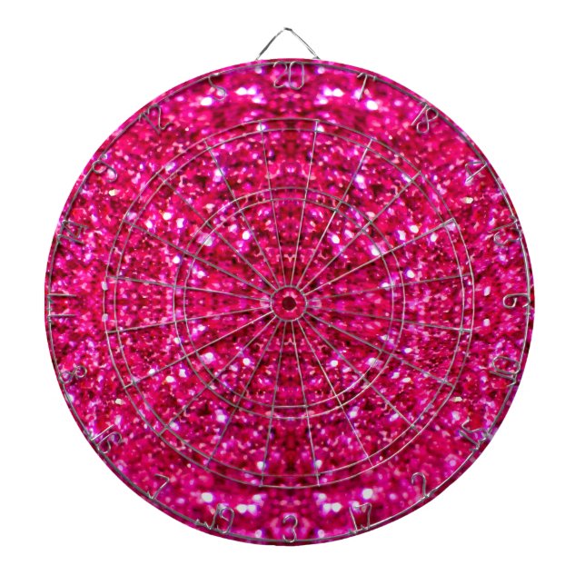 Jeu De Fléchettes parties scintillant rose chaud (Devant)