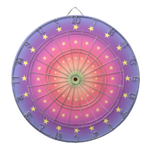 Jeu De Fléchettes Pastel Gradient avec étoiles