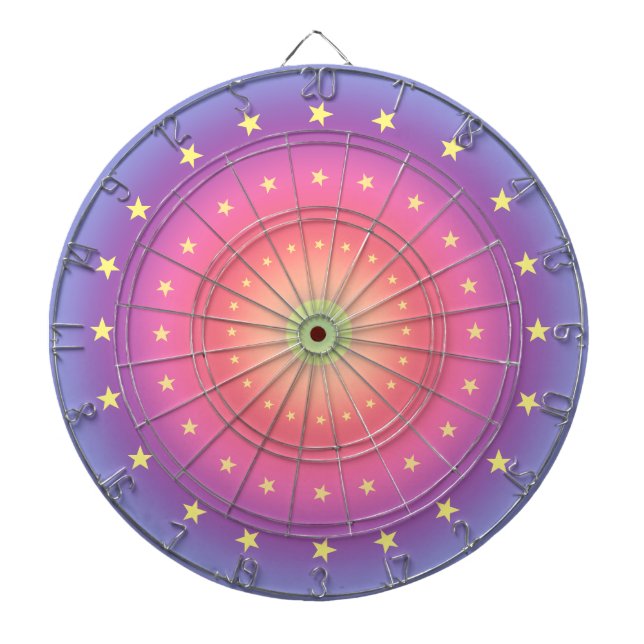 Jeu De Fléchettes Pastel Gradient avec étoiles (Devant)